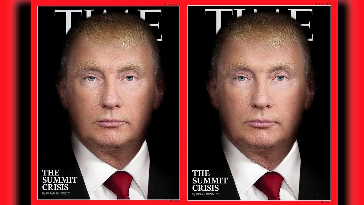 Miedo: Putin y Trump son la misma persona en la tapa viral de Time