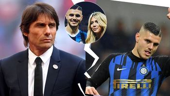 Mauro Icardi, vetado en el Inter por los dichos de su esposa, Wanda Nara