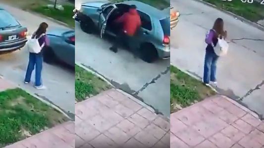 Horror: el video de cómo quisieron secuestrar a una maestra que volvía de la escuela