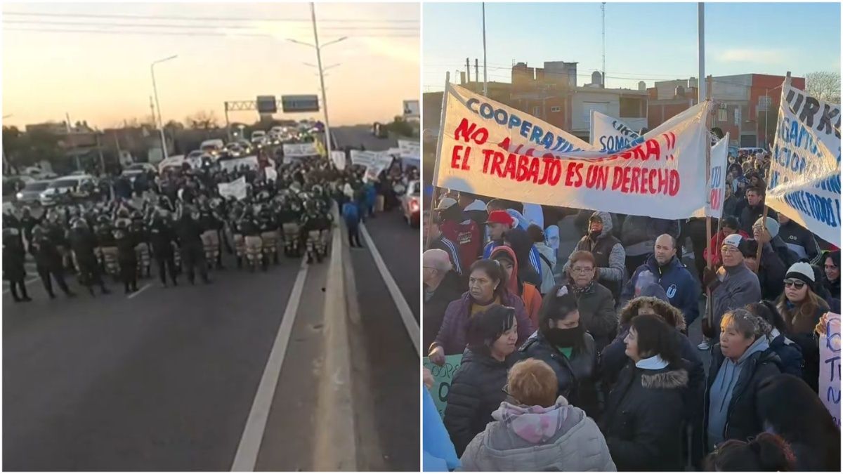 Corte y caos en Puente La Noria: más de 300 puesteros reclaman contra el cierre de La Salada