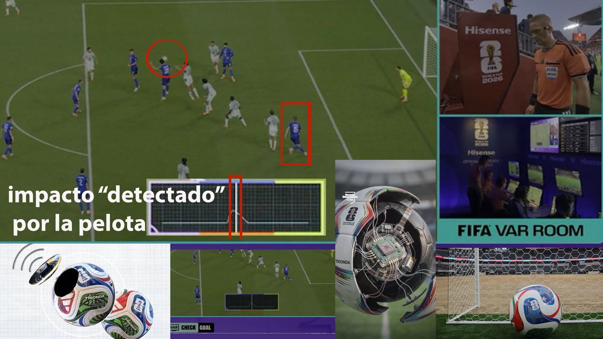 La pelota tiene un chip que detecta todo lo que pasa con ella. Marcó un 