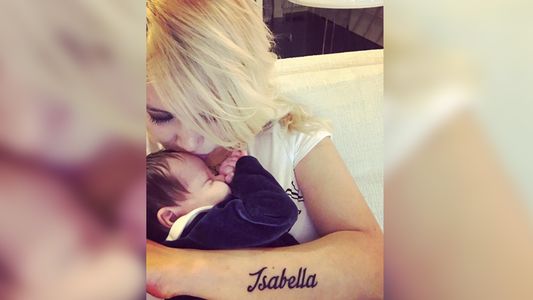Wanda Nara se tatuó el nombre de su hija más pequeña