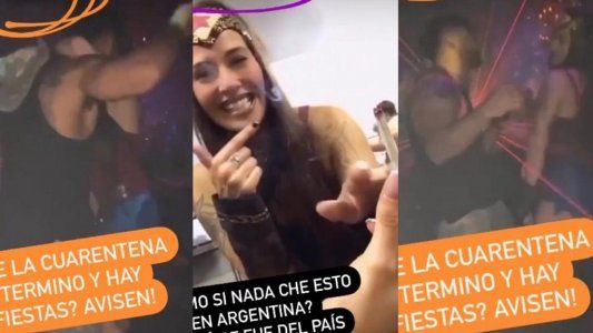 Polémicos videos de Ivana Nadal, con su novio Bruno Siri y amigos, en una fiesta en plena pandemia