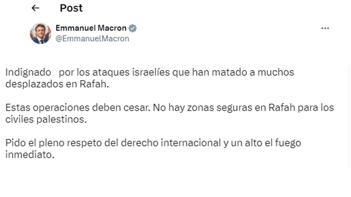 El presidente de Francia, Emmanuel Macron, 