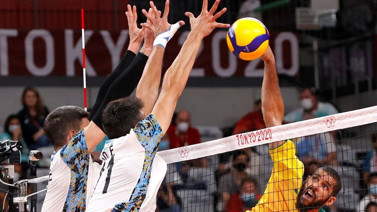 La Selección Argentina de Vóley cayó ante Brasil.