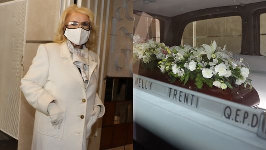 Las fotos de Mirtha Legrand presente en el último adiós a Nelly Trenti