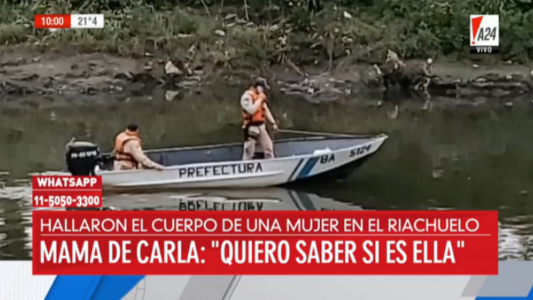 Búsqueda de Carla Soggiu: encuentran el cuerpo de una mujer en el Riachuelo, a la altura de Barracas
