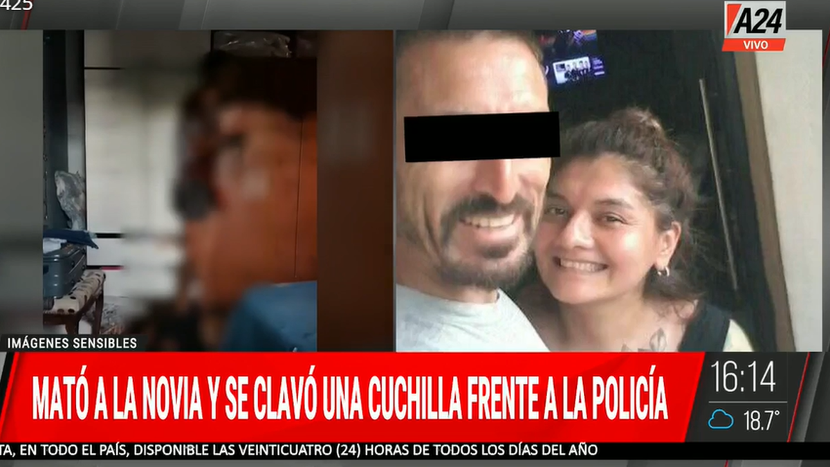 Brutal femicidio en Merlo. (Foto: captura A24)