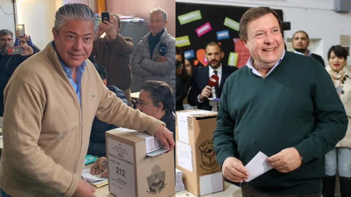 Los dos gobernadores electos de la jornada: Rolando Figueroa y Alberto Weretilnek