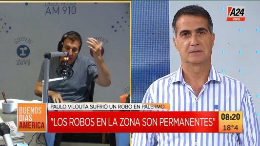 Paulo Vilouta fue víctima de un robo en Palermo
