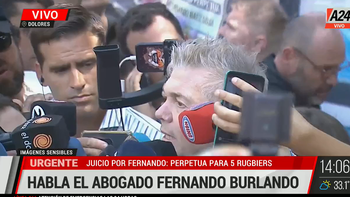 Burlando habló tras la lectura de sentencia y la descompensación de Thomsen: Así le pegaron a Fernando, desmayado