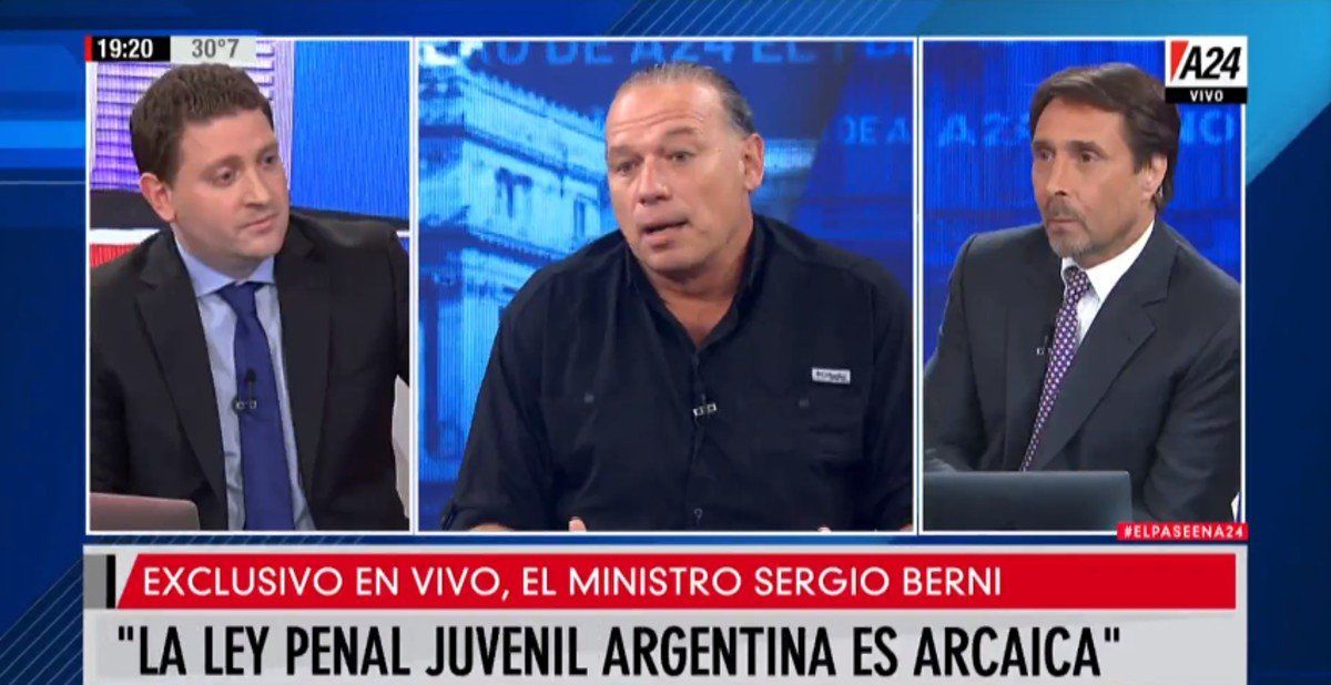 Para Berni, la ley de la edad de imputabilidad es arcaica y merece ser discutida