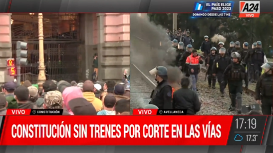 Gravísimos incidentes en Constitución: hubo pedradas y disturbios por el piquete en el tren Roca