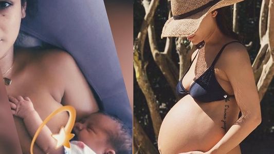Agustina Cherri fue mamá por tercera vez y publicó la primera foto con su beba, Alba