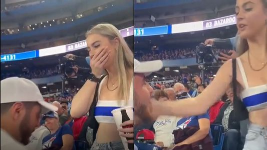 Le pidió casamiento durante un partido y le respondió con una cachetada