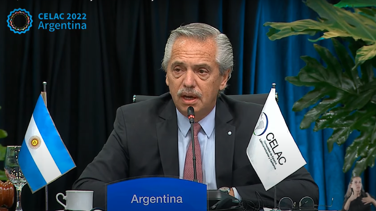Alberto Fernández llamó a hacer una sola región que defienda intereses de nuestros pueblos (Foto: captura de pantalla).