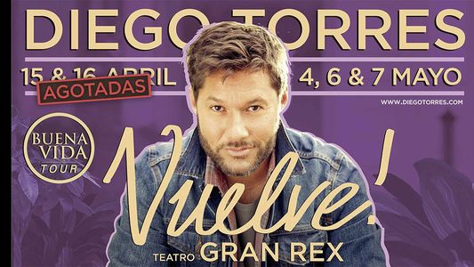 Diego Torres agregó tres funciones más para sus shows en el Gran Rex