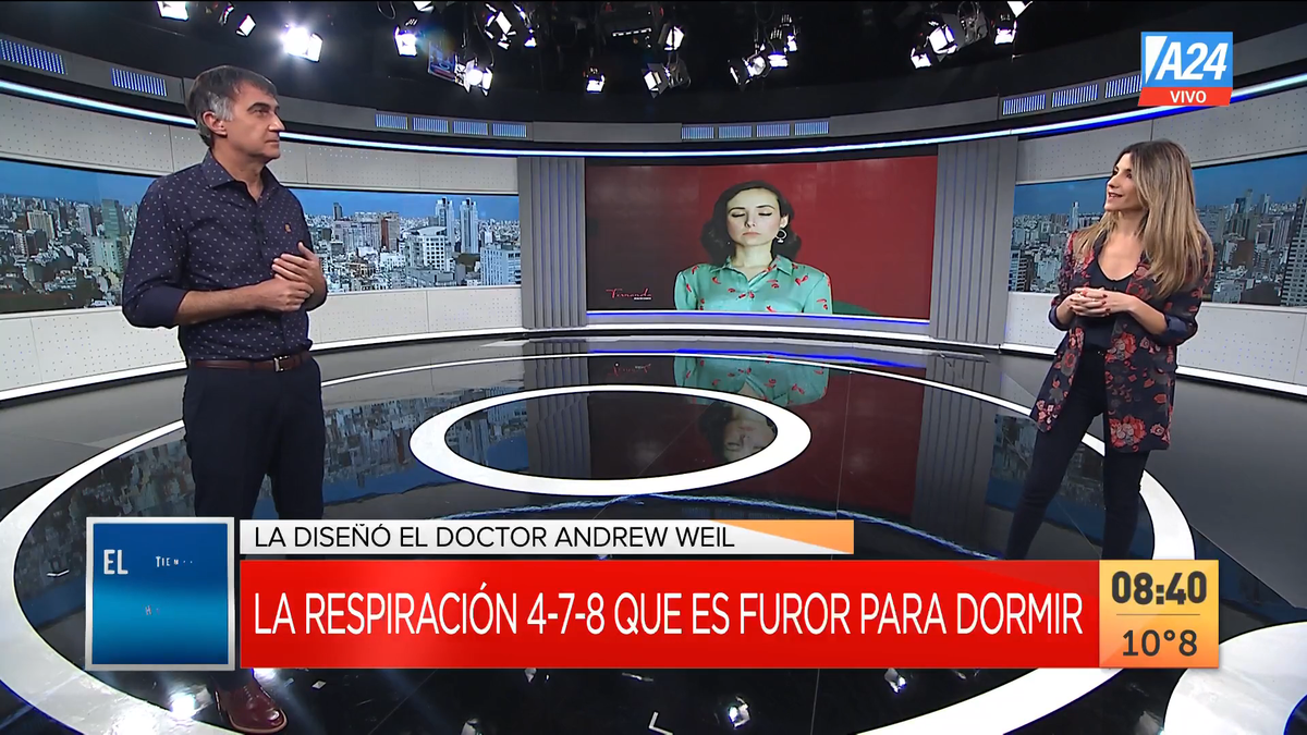 Así es la técnica de respiración 4-7-8 que es furor mundial. (Captura de Tv)