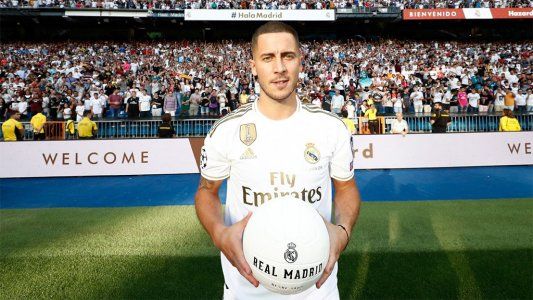 Locura en el Bernabéu: presentaron a Eden Hazard en el Real Madrid ante 50 mil personas