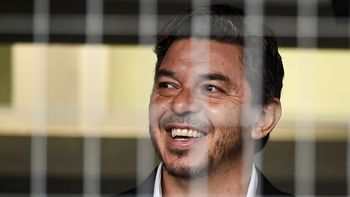 Gallardo y la sonrisa de todo River. Gallardo y la sonrisa de todo River.