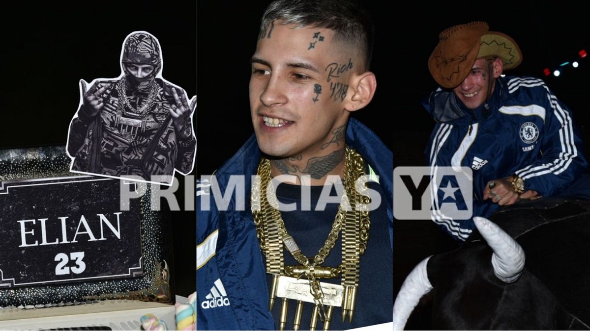 La mega fiesta de cumpleaños de L-Gante con toro mecánico incluido: todas las fotos