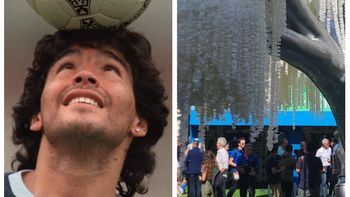 Mundial Qatar 2022 |Maradona: a dos a años de su muerte, lo homenajearon con el árbol de los sueños (Foto: Adriel Driussi/NA). Mundial Qatar 2022 |Maradona: a dos a años de su muerte, lo homenajearon con el árbol de los sueños (Foto: Adriel Driussi/NA).