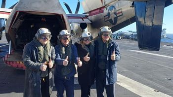 Milei visita el portaaviones USS Nimitz y participa de la inauguración de ejercicios militares conjuntos