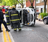Choque y vuelco: una bebé de seis meses y una adolescente de 12 años terminaron hospitalizadas