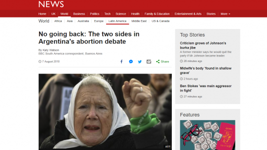 Cómo reflejan los medios del mundo el debate histórico por el aborto