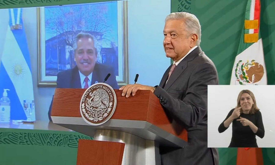 Alberto Fernández y Andrés López Obrador anuncian que destraban la llegada de vacunas Astrazeneca para México y Argentina. (Foto: captura de pantalla)