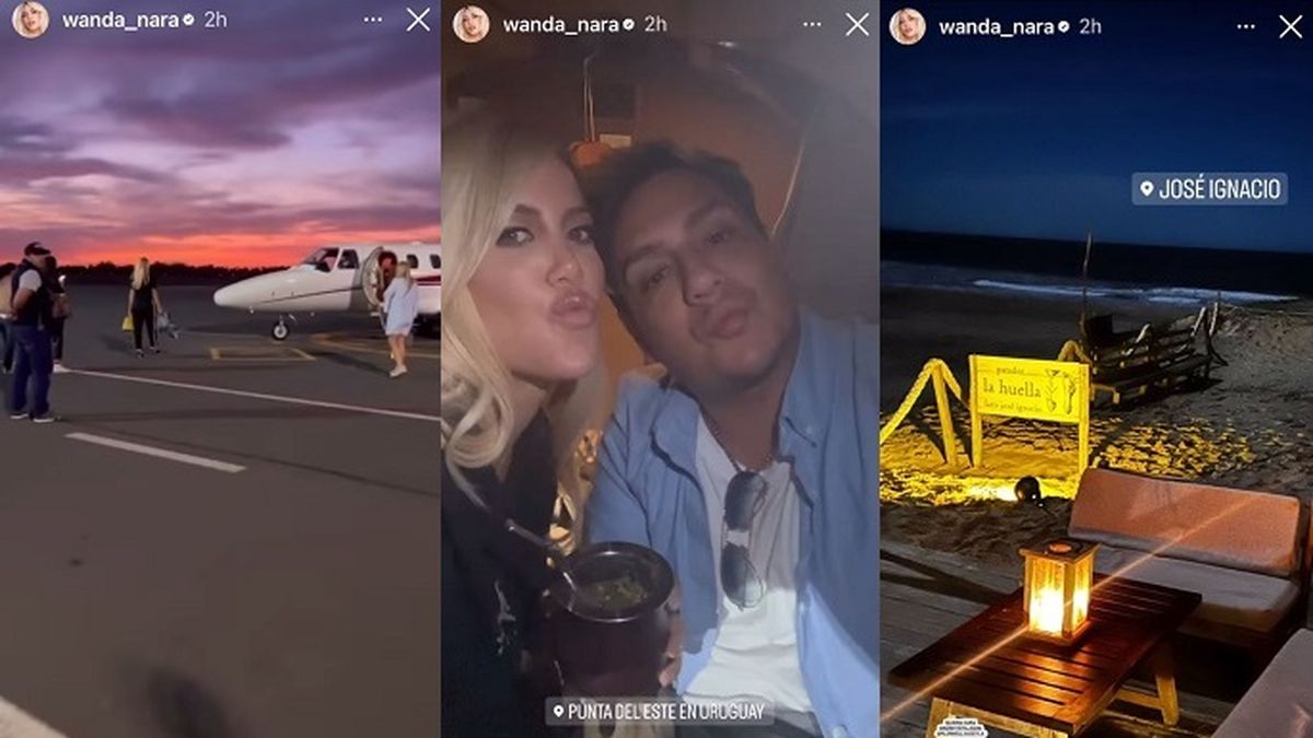 Wanda Nara se mostr&oacute; viajando a Uruguay en el mismo momento que L-Gante confirmaba su relaci&oacute;n con ella en la grabaci&oacute;n del programa de Mirtha Legrand, seg&uacute;n se filtr&oacute;.&nbsp;