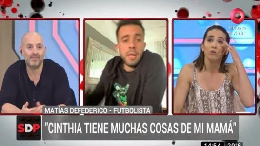 El reencuentro televisivo de Cinthia Fernández y Defederico: el futbolista reveló qué lo enamoró de ella