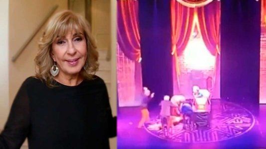 Georgina Barbarossa sufrió una fuerte caída en el escenario