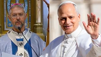 El papa León XIV recibió en El Vaticano al arzobispo de Luján. (Foto: A24.com)