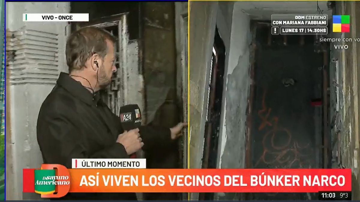 El cronista de América Tv vivió un tenso momento. Foto: captura de Tv.&nbsp;