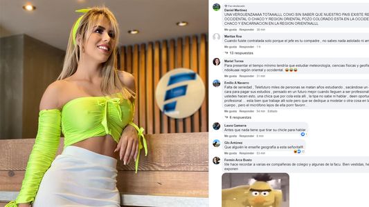 Escrachan a Sole Cardozo por meter la pata al presentar el pronóstico del tiempo