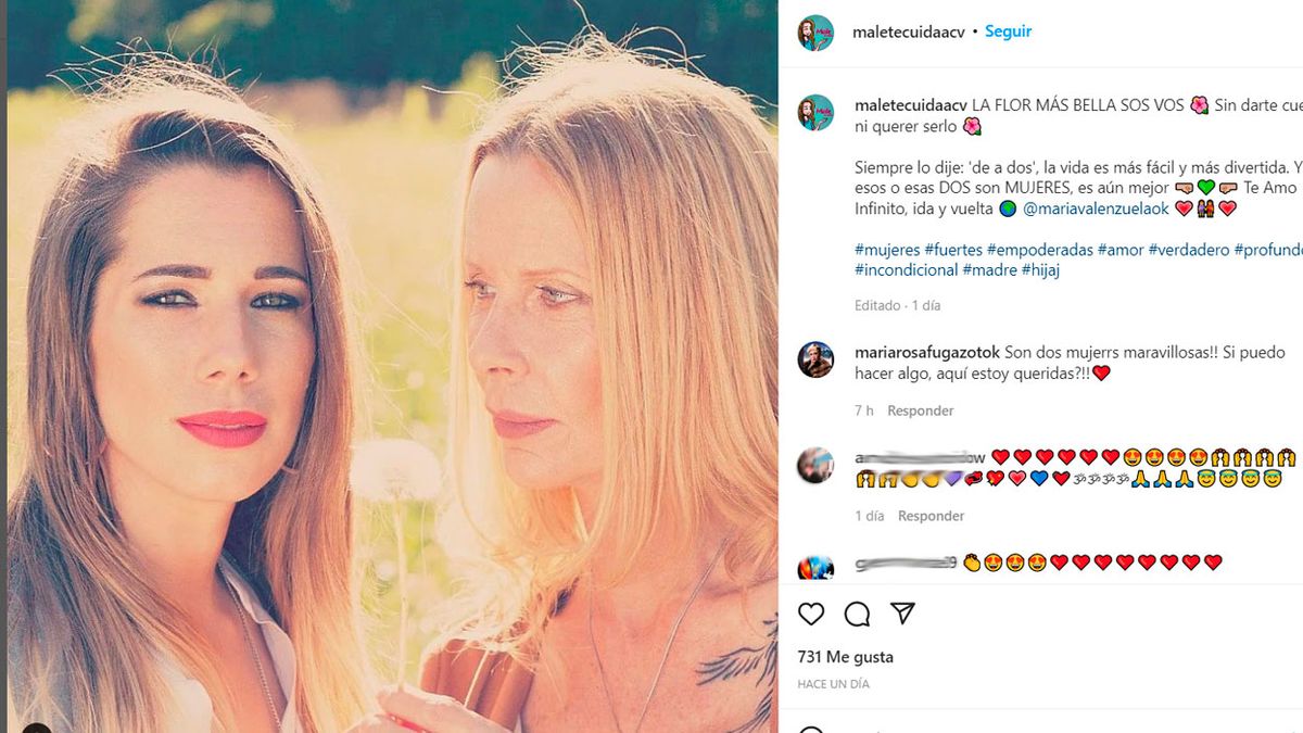 Mar&iacute;a Valenuela y su hija Malena.&nbsp;