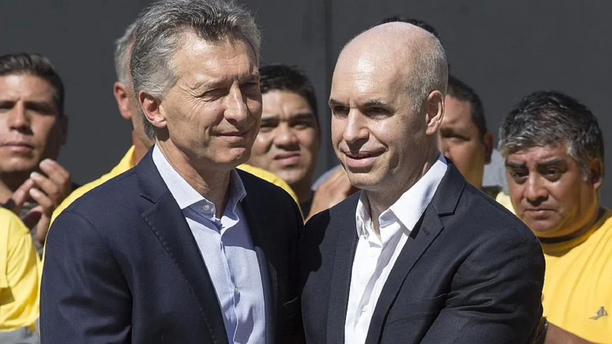 Mauricio Macri y Horacio Rodríguez Larreta. (Télam)