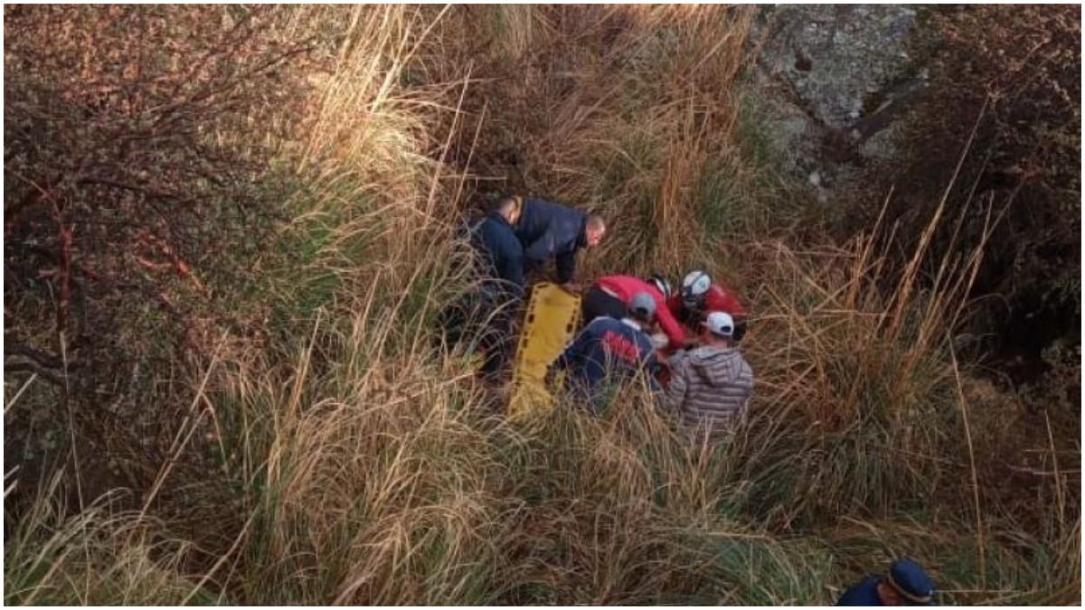 Por razones aún no establecidas el automóvil desbarrancó en la ruta y cayó 30 metros al vacío.