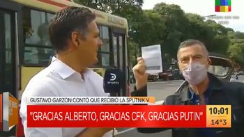 Gustavo Garzón llegó a la cuenta oficial de Sputnik V tras su aparición en un móvil de televisión