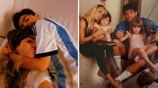 Gianinna compartió un emotivo momento de Benjamín con Diego Maradona y Claudia Villafañe