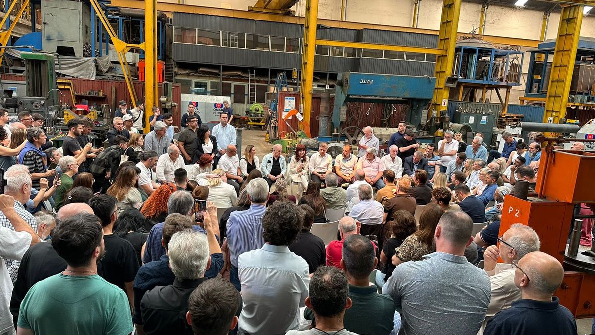 Cristina Kirchner se reunió con empresarios en Avellaneda. (foto: redes)