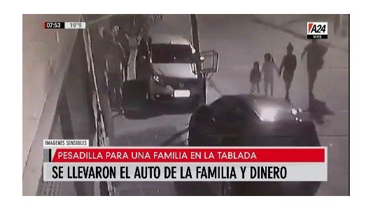 Violento asalto a una familia, hasta le gatillaron a una nena y golpearon a otra