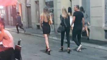 ¡Y su novia en París! Foto de Maxi López caminando por mujeres en Milán