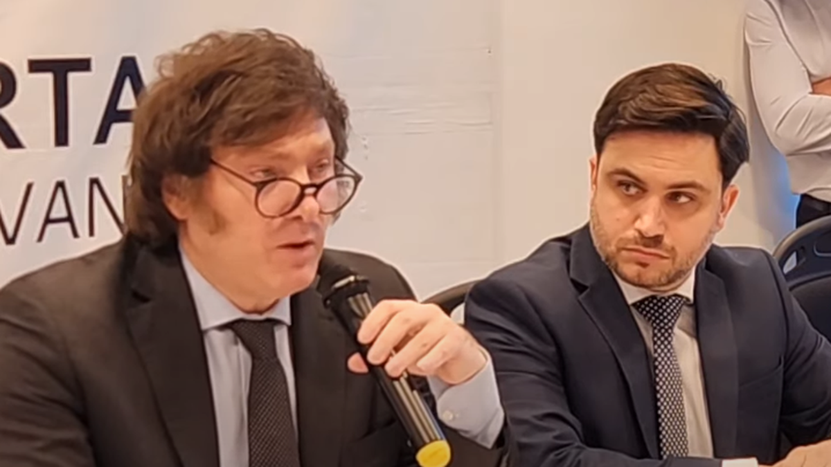 Javier Milei denunció un intento de proscripción del Gobierno tras la denuncia de Alberto Fernández. (Captura)