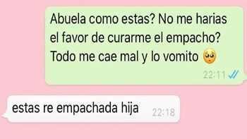 Le dolía la panza y vomitaba, y le pidió a la abuela que le curara el empacho, pero tuvo un final inesperado