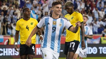 El gol de Julián Álvarez para la victoria de la Selección Argentina ante Jamaica
