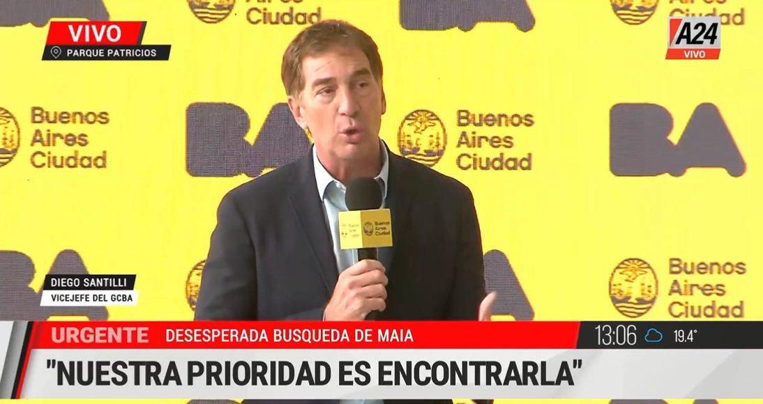 Diego Santilli no descartó que Nación de una recompensa para quienes aporten datos de Maia.&nbsp;