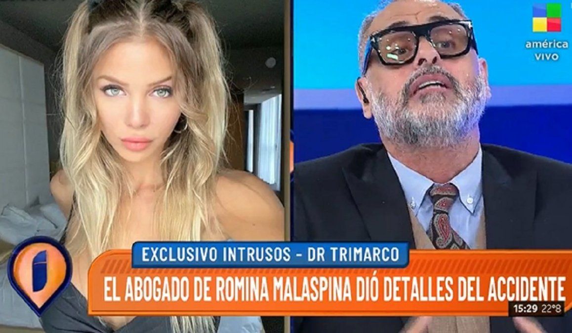El abogado de Romina Malaspina aclaró cómo fue el accidente y si había consumido alcohol o drogas