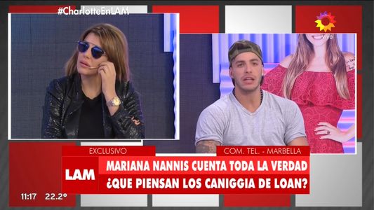 Mariana Nannis injurió a Loan, el novio de Charlotte: Es un hijo de re mil p...